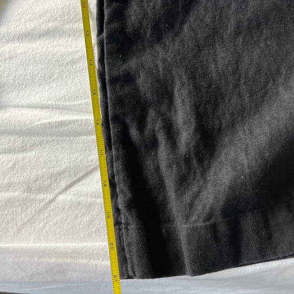 J. Jill Black 100% Linen Crop Trousers Sz 12P - Picture 6 of 9